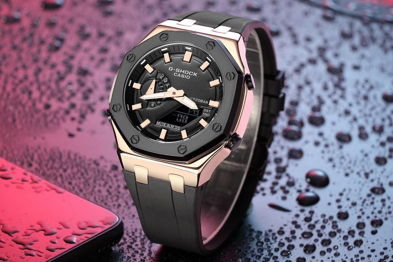 G shock Black Copper Metal silicon Watch watchtym