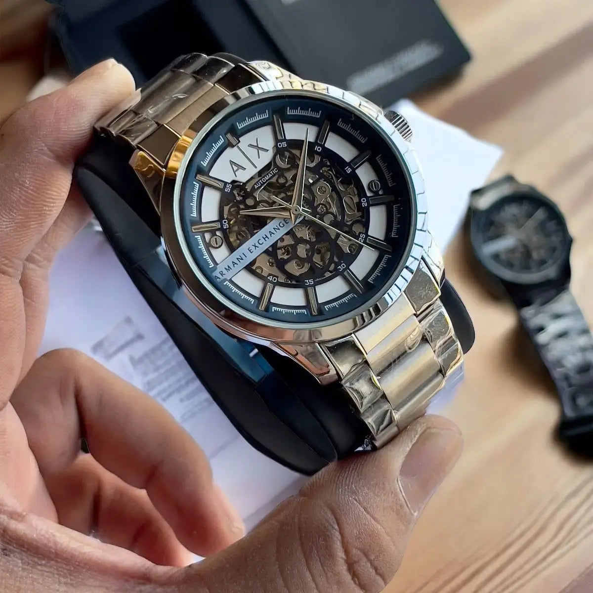 Armani Exchange Stainless Steel Automatic Metal watch