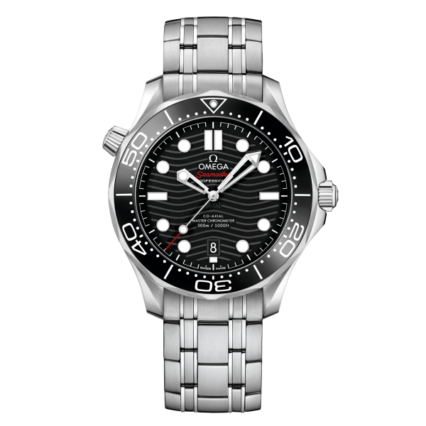 Omega Seamaster Diver 300M Silver Black Dial Metal watch