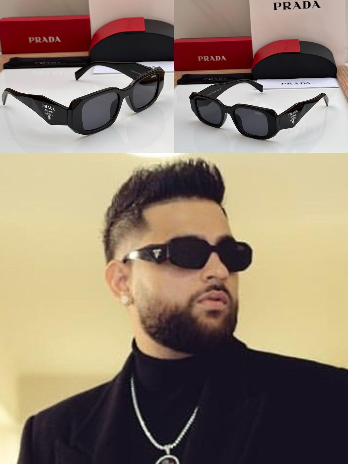 Prada Milano black sunglasses