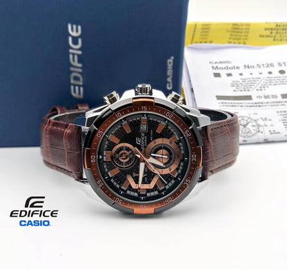 Edifice Brown Leather Watch