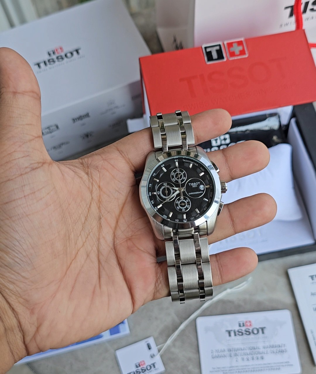 Tissot Couturer Silver Black Metal Watch