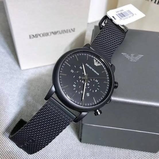 Armani Stainless Steel Black Metal watch