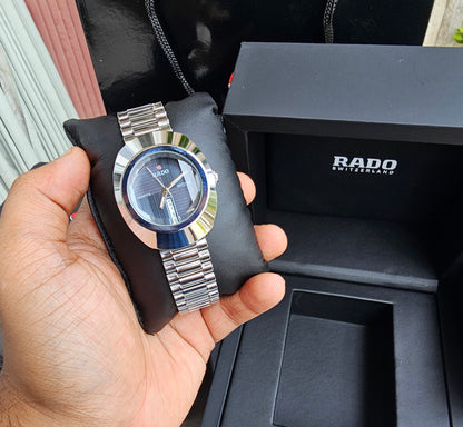 RADO DISTAR SILVER BLACK Metal WATCH