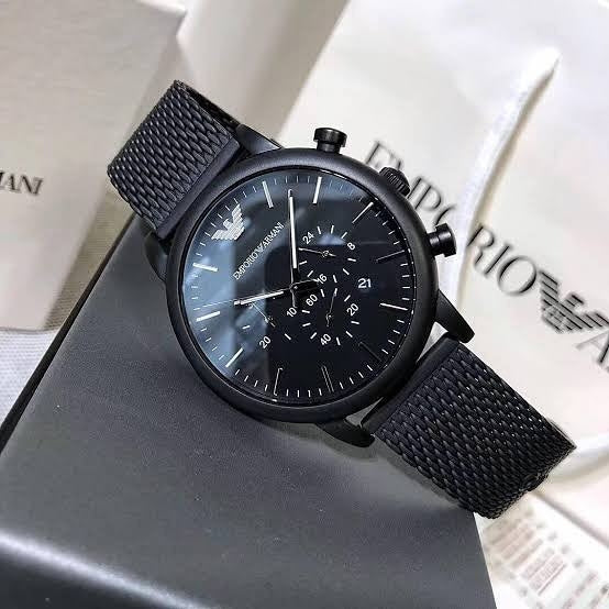 Armani Stainless Steel Black Metal watch