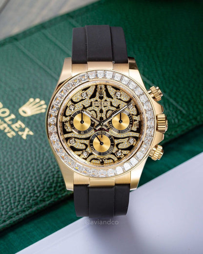 Rolex Daytona Eye of Tiger Gold Diamond Watch