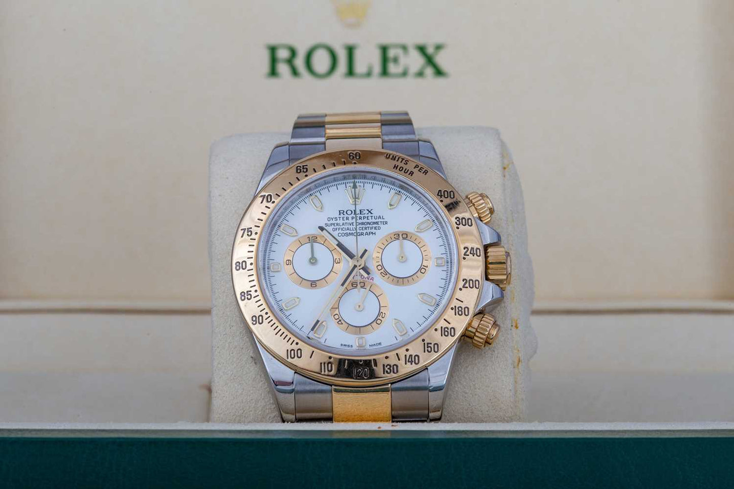 Rolex Daytona Dual Tone White Dial Metal Watch Jasprit Bumra