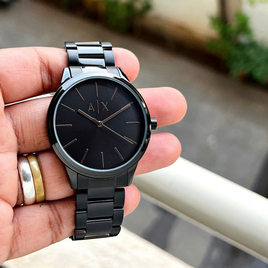 AIX Armani Black Metal Watch