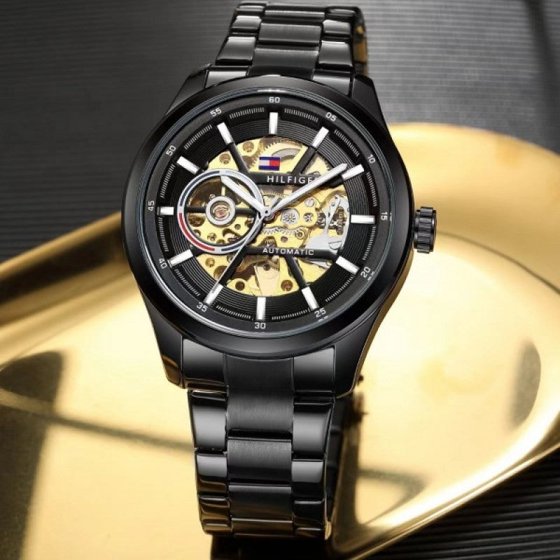 Tommy Hilfiger Black Metal Automatic