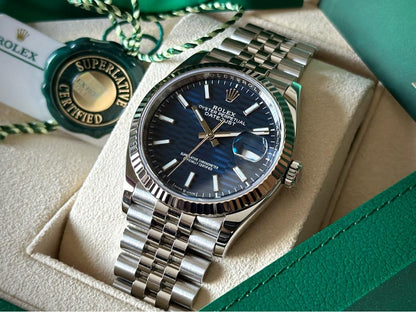 Rolex Datejust Silver Blue Dial Metal Watch Virat Kohli