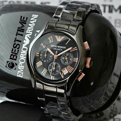 Armani Ceramica Black Copper Metal Watch