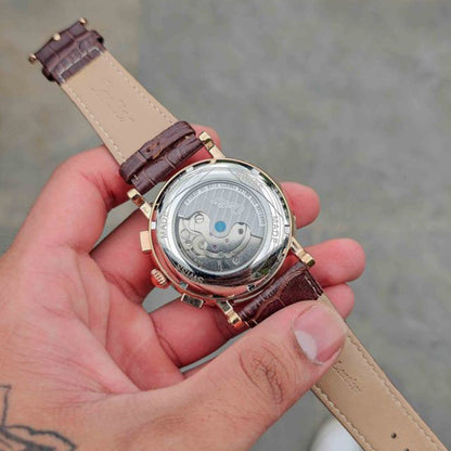 Cartier Leather Brown Automatic Watch D