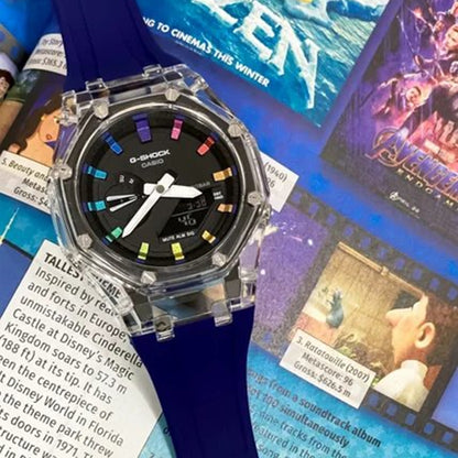 G-shock Blue Rainbow Silicon Premium Watch