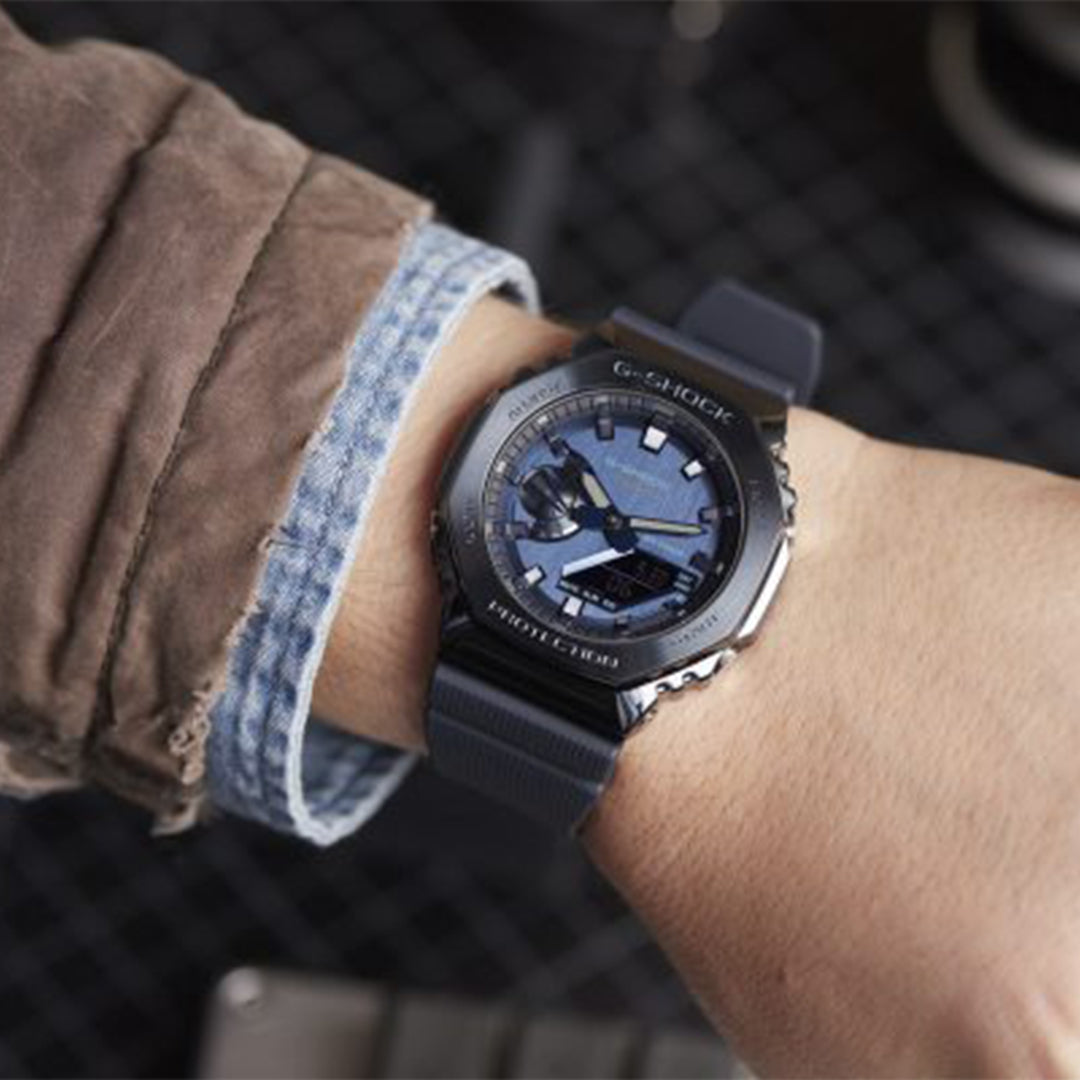 G-shock Gm 2100 Stainless Steel Blue Watch