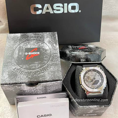 G-shock Gm 2100 Stainless Steel Green Strap Watch