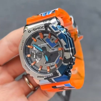 G-shock Gm 2100 Stainless Steel Orange Watch