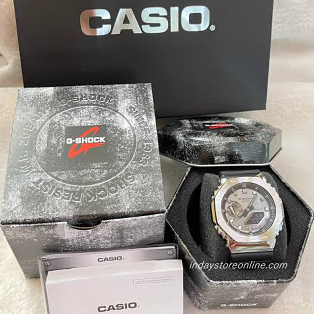 G-shock Gm 2100 Stainless Steel Rainbow Black Strap Watch