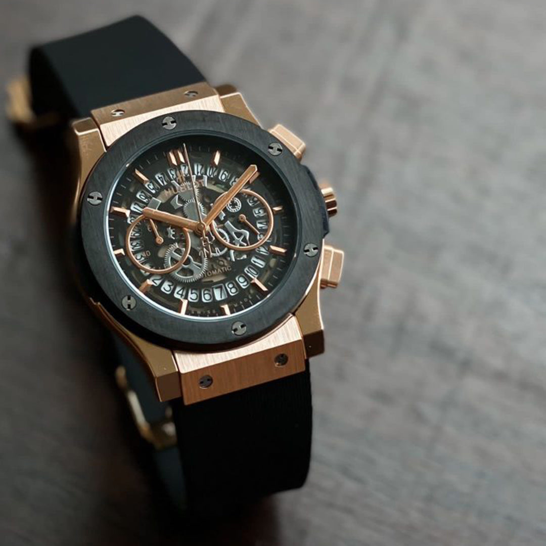 Hublot Black Leather Belt Watch A