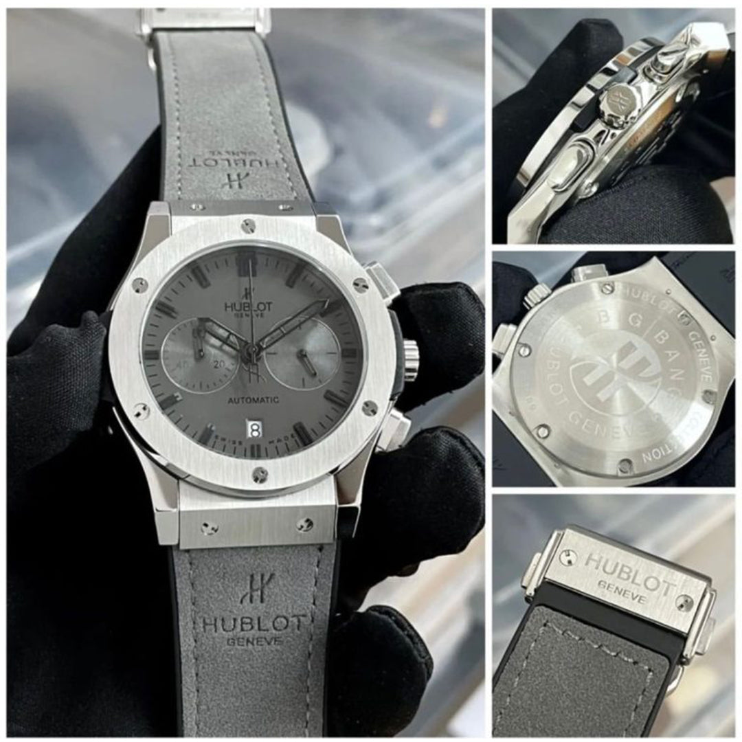 Hublot Grey Leather Belt Rohit Sharma Watch