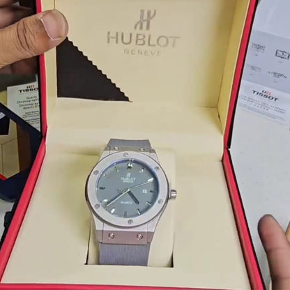 Hublot Grey Leather Belt Watch E