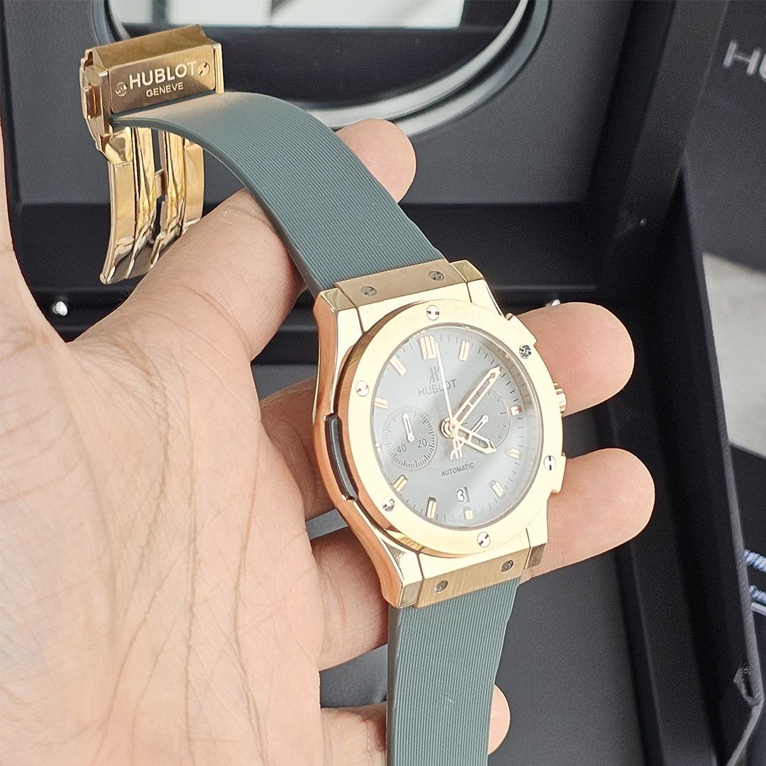 Hublot Mint Green Copper Dial Leather Belt Watch watchtym