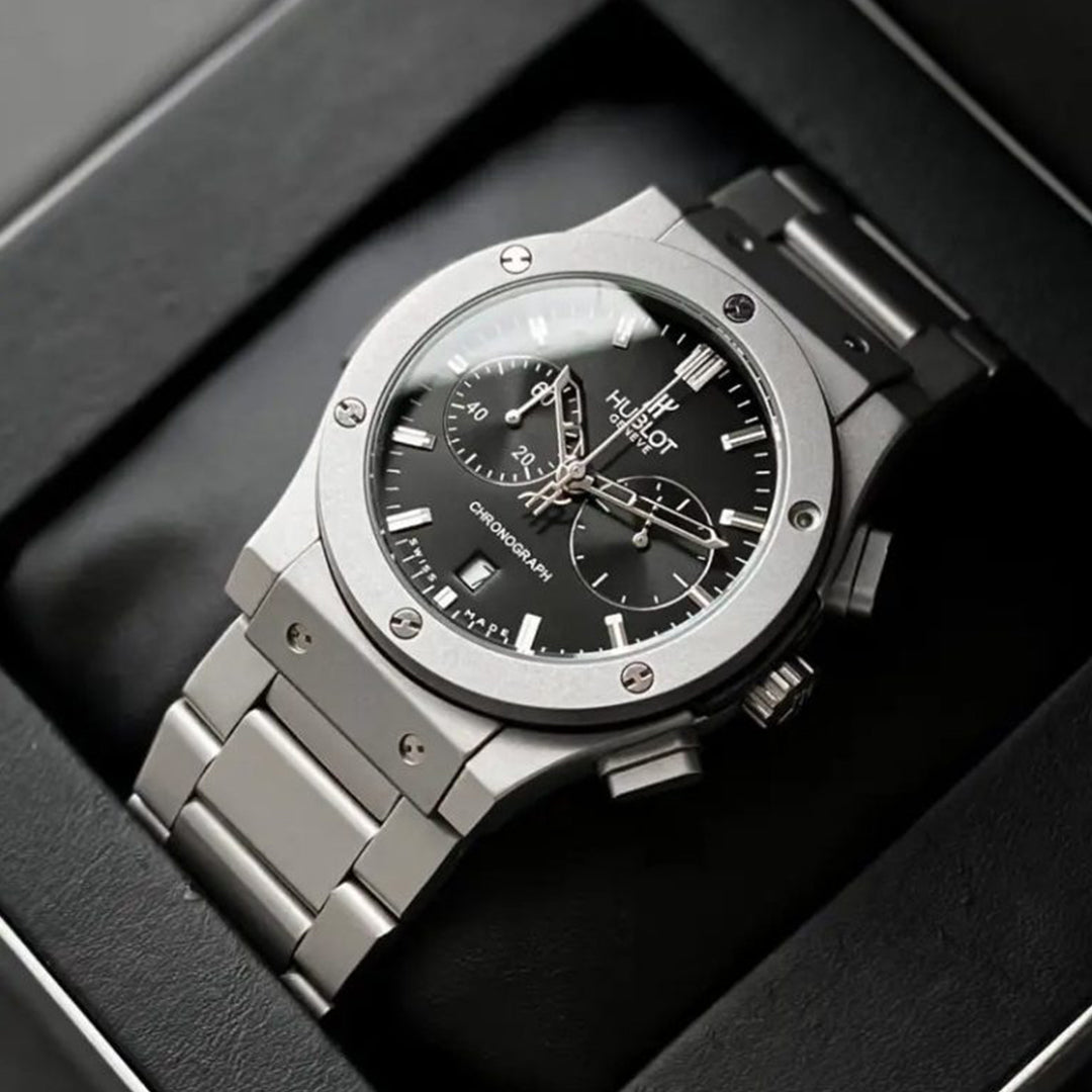 Hublot Silver Grey Metal Watch