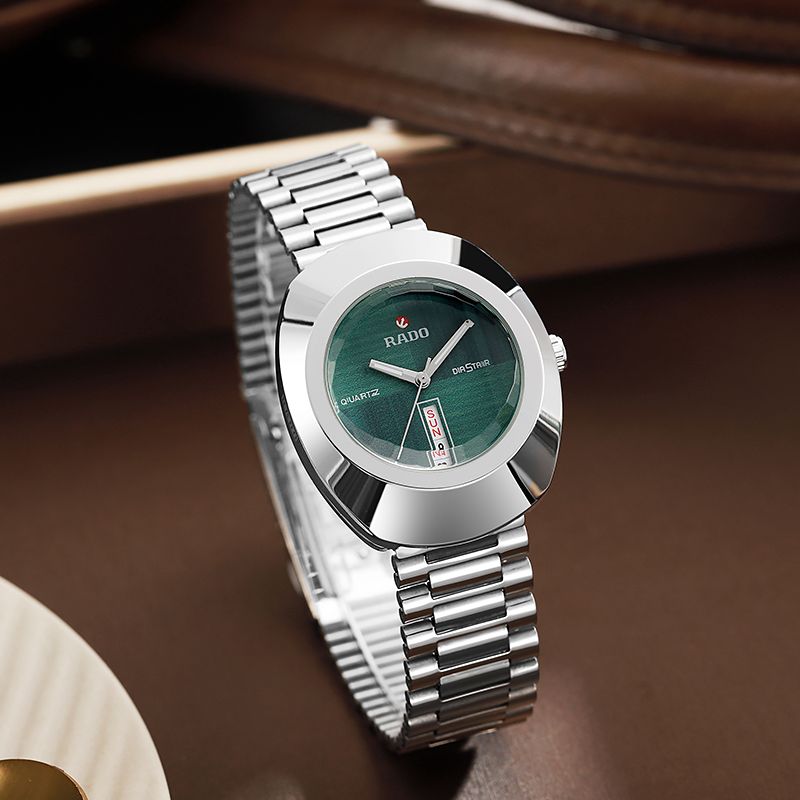 RADO DISTAR SILVER Green Metal WATCH