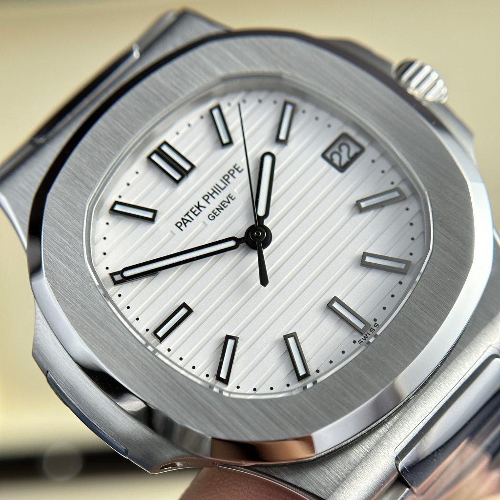 Patek Phillipe Nautilus Silver White Dial Metal premium Automatic Shahrukh khan Watch [OPEN BACK]