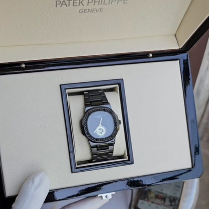 Patek Phillipe Black Diamond Studded Watch