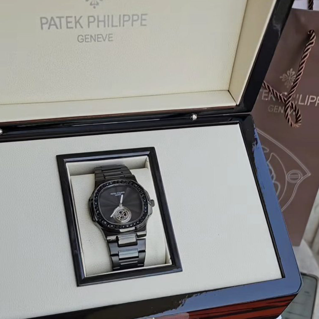 Patek Phillipe Black Diamond Studded Watch