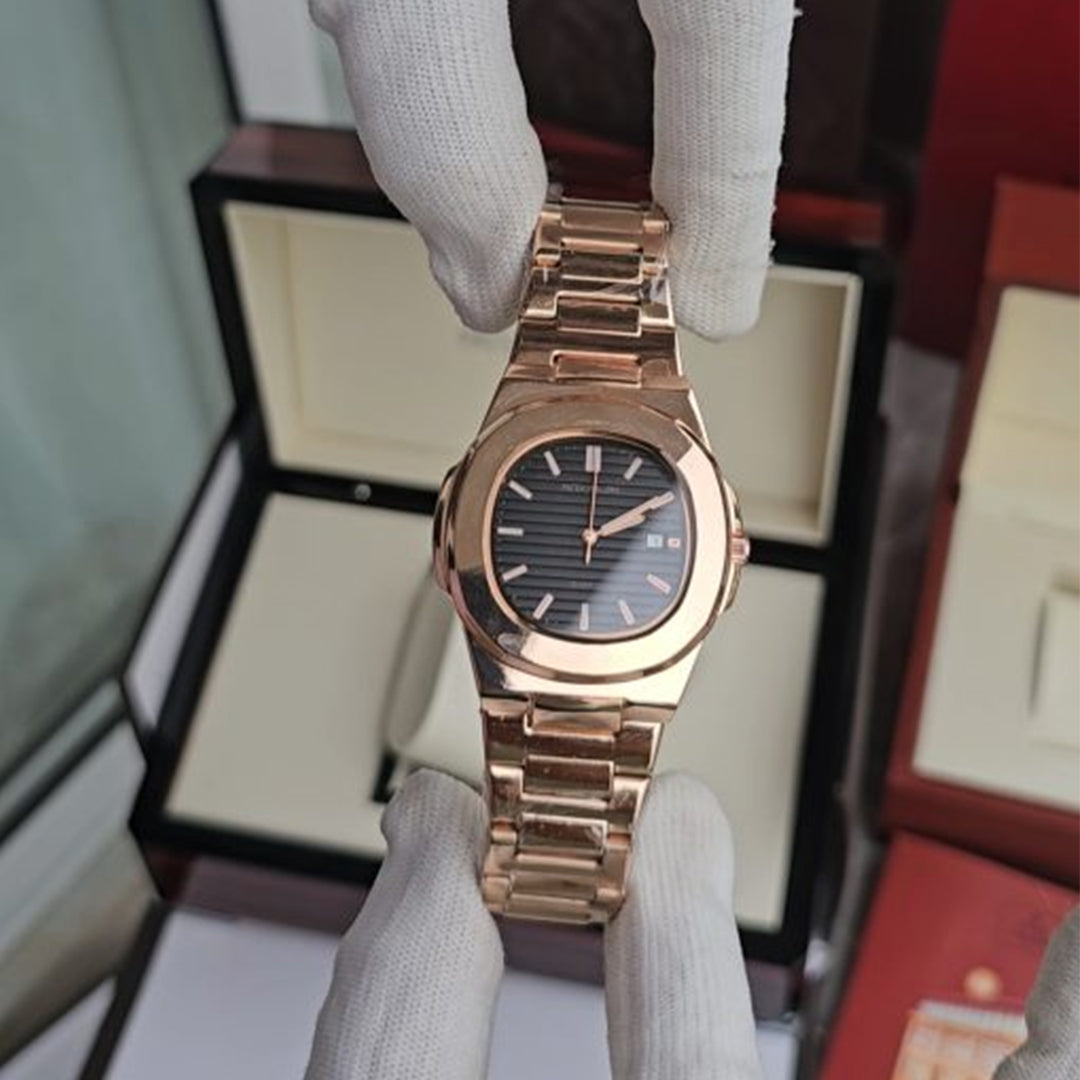 Patek Phillipe Nautilus Rosegold Metal Watch