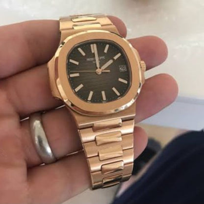 Patek Phillipe Nautilus Rosegold Metal Watch