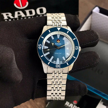 Rado Captain Cook Silver Blue Metal