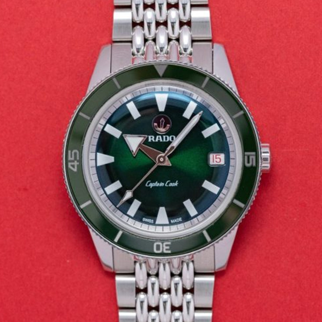 Rado Captain Cook Silver Green Metal