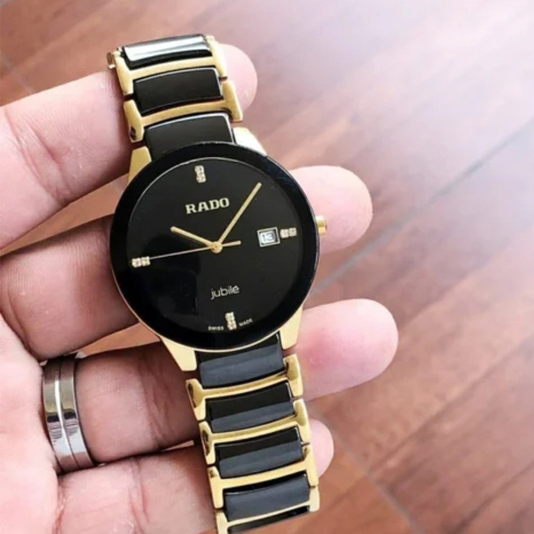 Rado Jubile Stainless Steel Gold Black