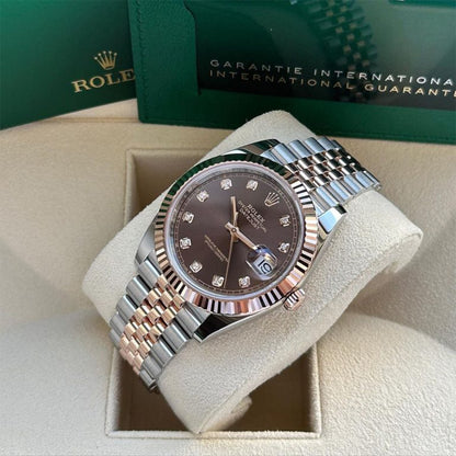 Rolex Datejust Rosegold Gold Diamond Metal Watch