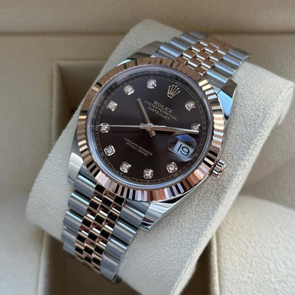 Rolex Datejust Rosegold Gold Diamond Metal Watch