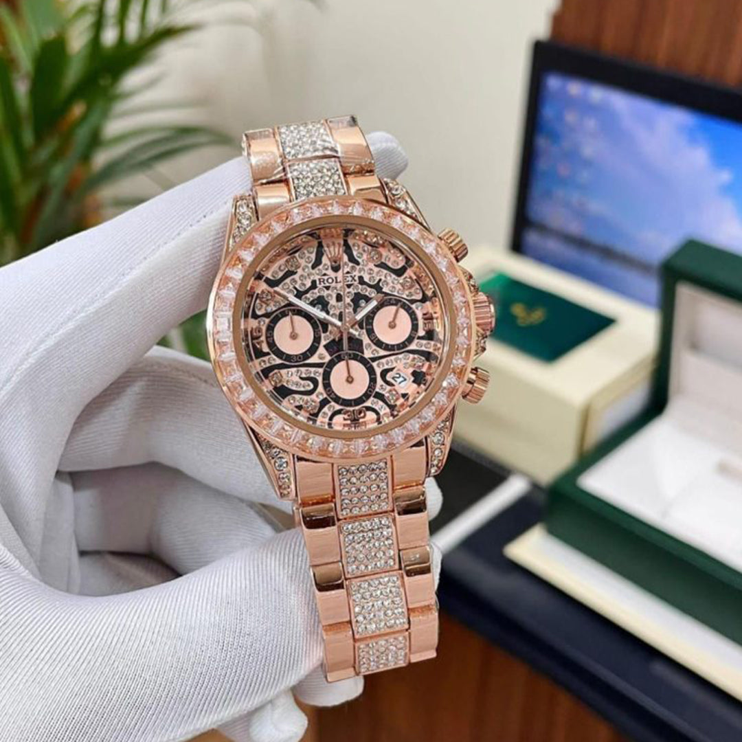 Rolex Daytona Ramzan Special Gold Diamond Metal Watch