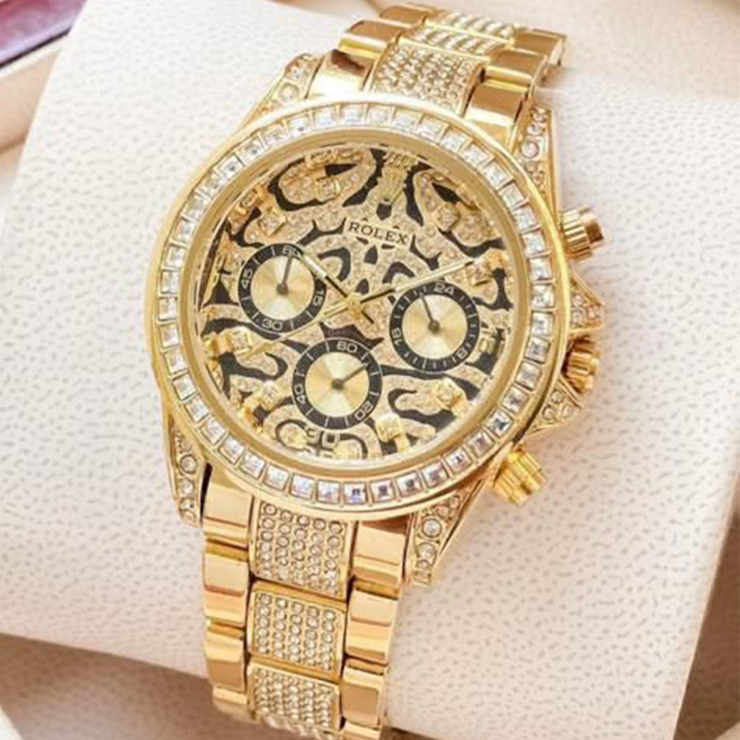 Rolex Daytona Ramzan Special Gold Diamond Metal Watch