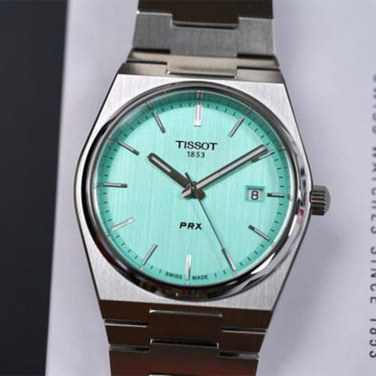 Tissot Prx Premium Stainless Steel Tiffany Blue Dial