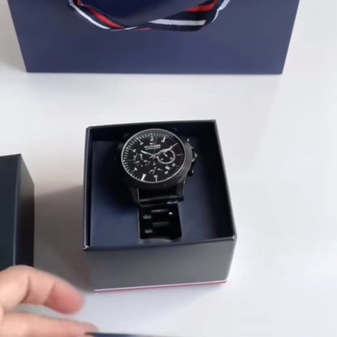 Tommy Hilfiger Black Metal Watch