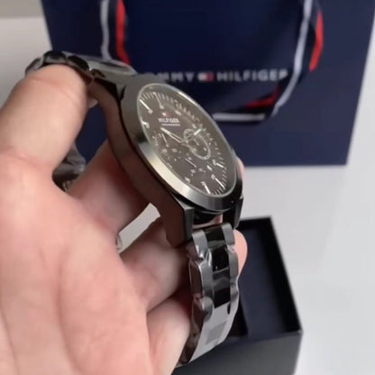 Tommy Hilfiger Black Metal Watch