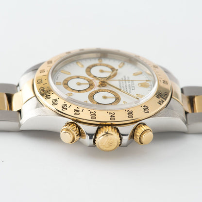 Rolex Daytona Dual Tone White Dial Metal Watch Jasprit Bumra