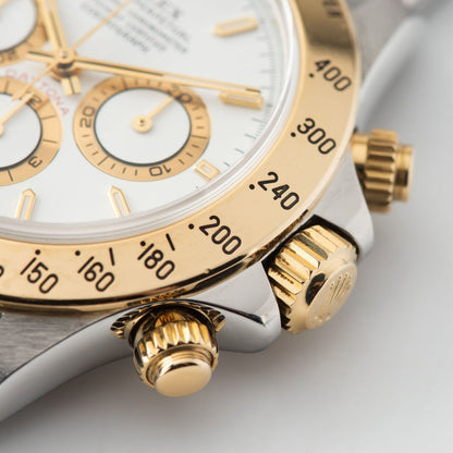 Rolex Daytona Dual Tone White Dial Metal Watch Jasprit Bumra