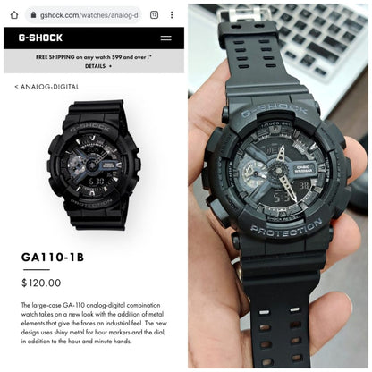 G-shock GA 110 Black Rubber Watch