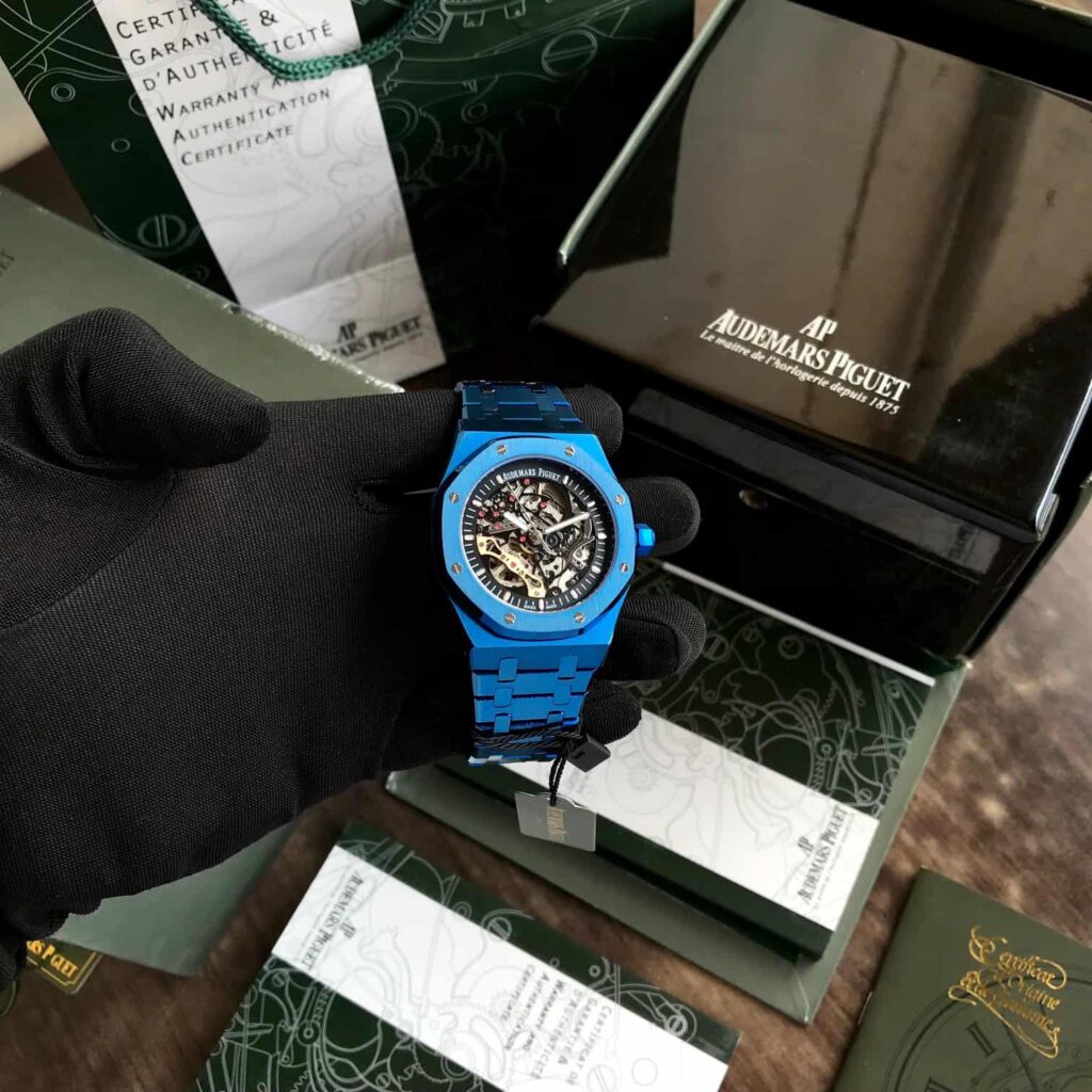 Audemars Piguet Skeleton AP Royal Oak Dark blue Skeleton Metal