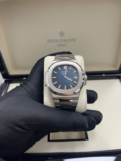 Patek Phillipe Nautilus Silver Metal premium Automatic Shahrukh khan Watch [OPEN BACK]