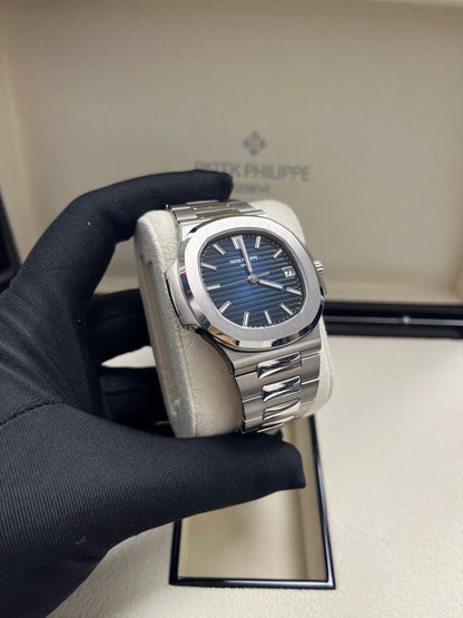 Patek Phillipe Nautilus Silver Metal premium Automatic Shahrukh khan Watch [OPEN BACK]