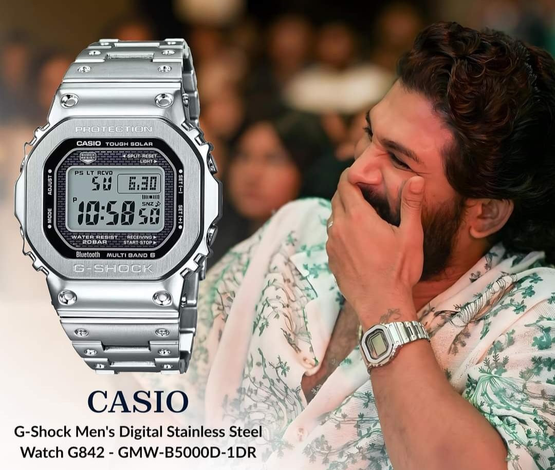 G-shock Stainless Steel Silver Allu Arjun watch