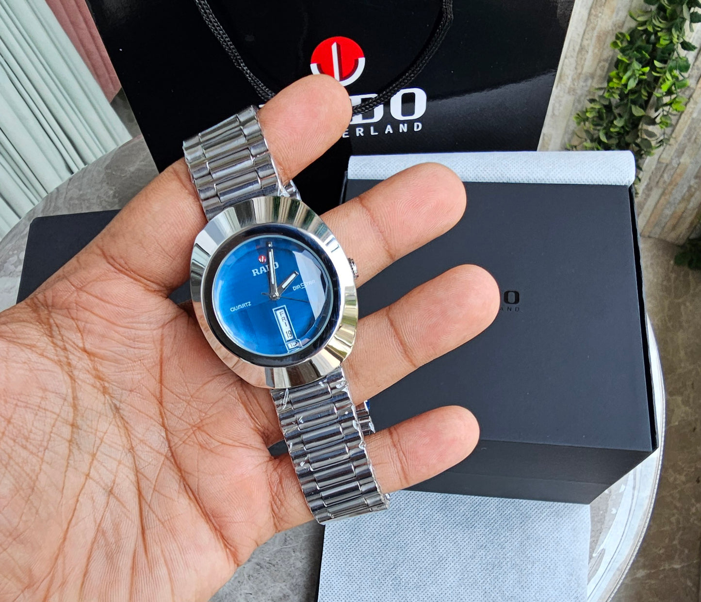 RADO DISTAR SILVER BLUE Metal WATCH